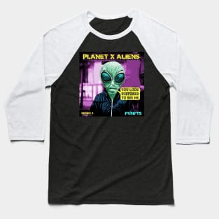 Cool 80's Retro Alien Sci Fi Surprise Baseball T-Shirt